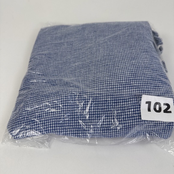 Ellen Tracy Blouse Women's XL Blue & White Gingham Top Linen Blend Sleeveless - Picture 10 of 10